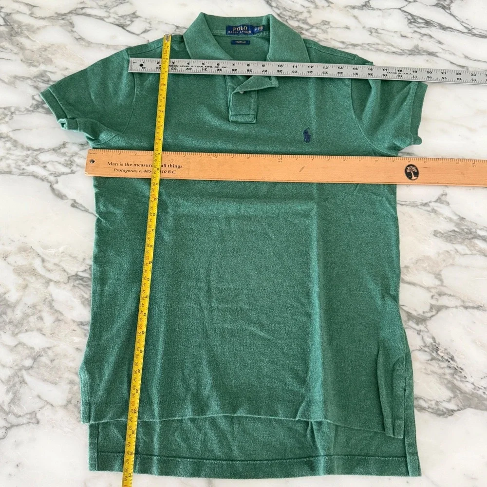 POLO Ralph Lauren Polo Shirt Mens Green 100% Cotton, Size Small